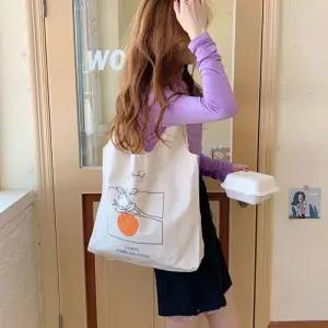 [라일리] Rly 데일리 심플 캔버스 캔버스 숄더백