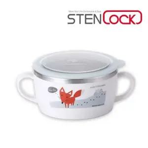 스텐어린이그릇 뚜껑 손잡이그릇