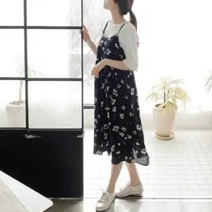 JS 플로잇 뷔스티에 원피스SET 빅사이즈 여성의류