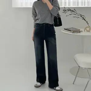 [에이와비] [140.150ver] #AWABMADE:_셔닐벨벳데님와이드팬츠 -키작녀/기장선택/2color/3size