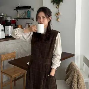 [메이블루]체크 코듀로이 원피스