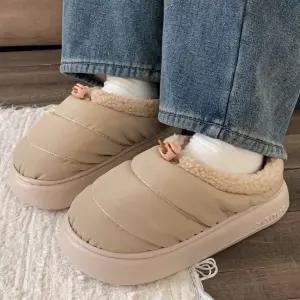 커플 패딩 슬리퍼 남자 여성 거실 실내화 방한화 2425