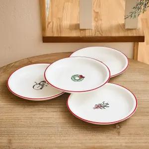 [모던하우스] ON 해피홀리데이 접시 4P세트 D18