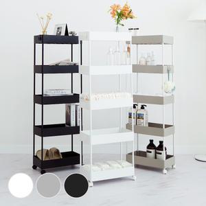 이동식 트롤리 틈새 선반 수납장 5단