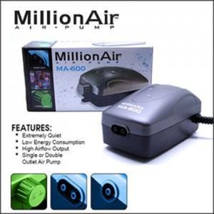 [당일배송] 밀리언에어 무소음 2구 MA-600[쌍기]/수족관용품 열대어 에어펌프 기포발생기 에어발생기