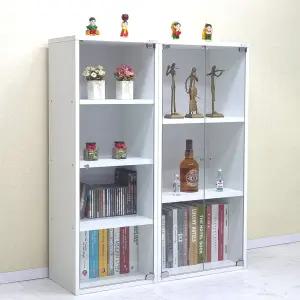 드림퍼니처 드림1200 유리문 깊이30cm 3단 책장 4단 진열장 다용도 수납장 공간박스 피규어 장식장 소품장 틈새장