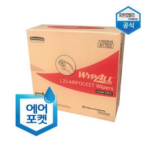 와이프올 L25 와이퍼 대형 100매 1카톤 41703