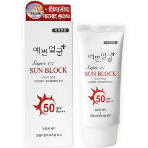 예쁜얼굴 수퍼 UV 썬크림 50ml 1개 /SPF50/자외선차단/예쁜얼굴선크림