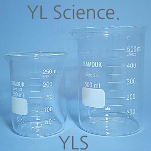 (YLS) 강화유리비이커 (특급유리) 50ml ~ 1L 유리비커