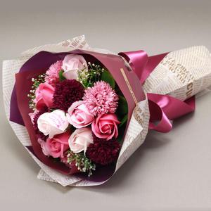 [메세지비누꽃]카네이션꽃다발 부모님선물 비누꽃다발