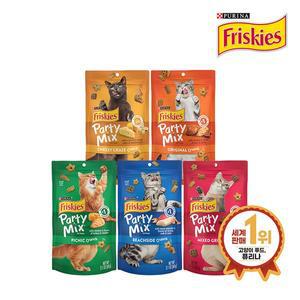 [퓨리나]프리스키 고양이스낵 파티믹스 5종 멀티팩 60G 5팩 / 2가지맛 선택가능