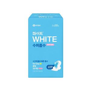 화이트 생리대 시크릿홀 수퍼흡수 중형 36개입 1팩
