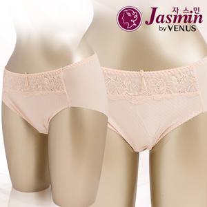 [비너스자스민] JPT1208H 인견 레이스 삼각 헴팬티
