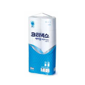 에어셀 두루마리 화장지 50m(10롤)/ 비데 사용 가능 / 화장실 휴지