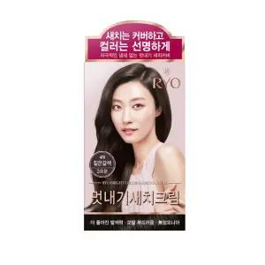 려 우아채 멋내기 새치크림 염색약 짙은갈색 4N