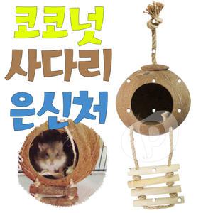 코코넛 사다리 은신처 //햄스터/애완조