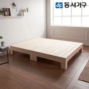 동서가구 로제 피톤치드 무헤드 편백나무 ALL 원목 프레임 슈퍼싱글 SS 침대  매트미포함) DF640368