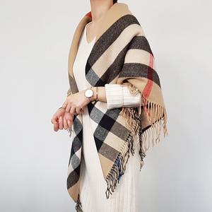 사각체크숄 빅머플러