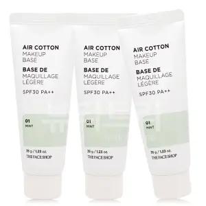 더페이스샵 에어 코튼 메이크업베이스 01민트 35gX3개