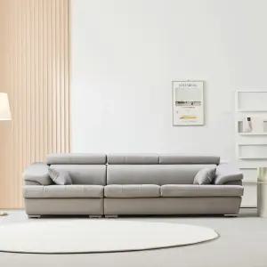 12/8~14 한정특가아베크 헤드틸팅 천연가죽 4인용 소파 DF916004