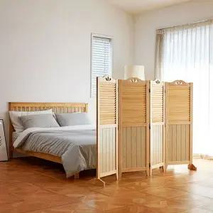 하프갤러리 원목 4단 접이식 인테리어 낮은 파티션 내추럴