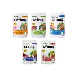 베러펫 개똑 강아지습식사료 주식 파우치 70g, 12개 닭고기,소고기,연어, 오리, 참치