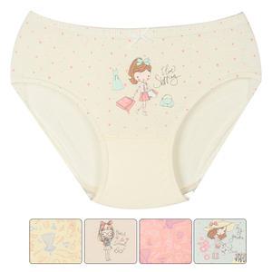 레이온 여아 아동 초등학생 삼각팬티 5종 세트 KG511