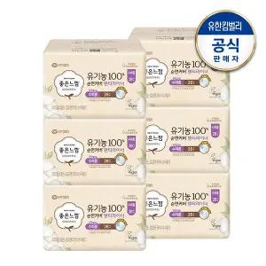 [유한킴벌리]좋은느낌 유기농순면 팬티라이너 수퍼롱 28매x6팩