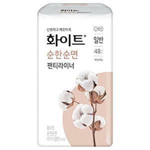 화이트 코튼쿠션 팬티라이너 일반 48p
