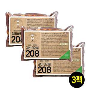 갈비아저씨 돼지왕구이 돼지갈비맛 양념구이 600g 3팩 총1800g