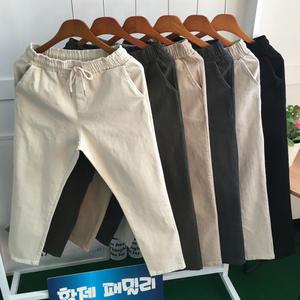 [황제패밀리] 깔끔한 남자 스판 슬림 따뜻한 양기모 밴딩 면 바지 6컬러 (28-38)