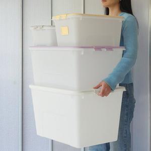 [리빙숲]스퀘어 리빙박스 72L 1+1/수납정리함/옷정리함/수납박스/펜트리 장난감 정리함