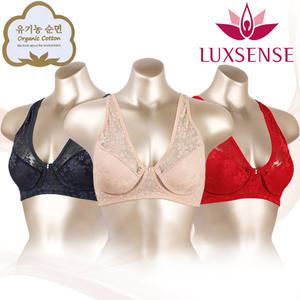 럭센스언더웨어 LB1089 플라워 시스루 메쉬 노와이어 몰드 브라