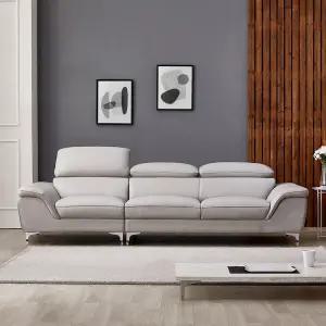 12/8~14 한정특가캐니스 헤드틸팅 천연면피 가죽 4인용 소파 DF918663