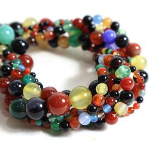 선우몰 칠색마노 원석팔찌재료 DIY재료 팔찌제작만들기 염주 천연석 비즈 악세사리 부자재