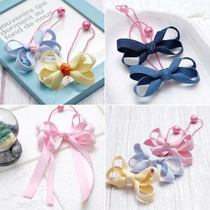 [꼬마또래] 원단 리본 방울 여아머리끈 아동머리방울 유아 아기 고무줄 헤어끈 어린이 초등학생 선물