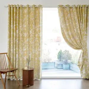 쟈가드플라워 특대형 암막커튼 2장