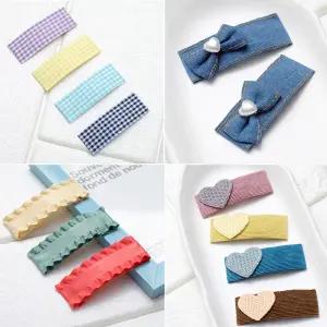 [꼬마또래] 아동 똑딱핀 일자 여아 아동헤어핀 유아 똑핀 아기 머리핀 꽃 삔