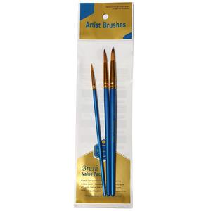 수채화붓 펄블루3p환/미술붓세트 어린이 학생용 그리기 수업 학습준비물 화방문구 학용품 아이큐플러스