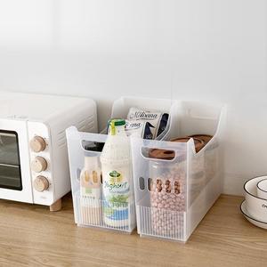 [제이라이프]롤링휠 바퀴달린 수납 바구니 (투명, 중)