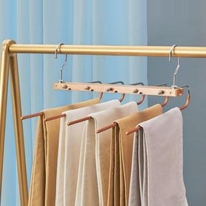 우드바지걸이 스텐바지걸이5단 9단 행거 수납함 원목옷걸이 논슬립옷걸이