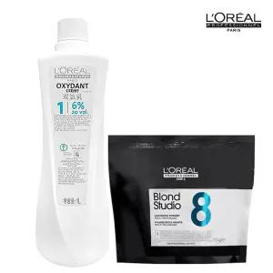 블론드 스튜디오 8 탈색약 500g + 로레알 옥시던트 6% 산화제 1000ml