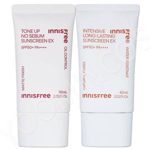 2개/이니스프리 톤업 노세범/인텐시브 롱래스팅 선스크린 60ml(신형) EX SPF 50+ PA++++ 60mL