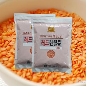 레드 렌틸콩 1.2kg (600gx2) 렌즈콩 소용량 잡곡