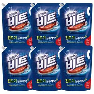 비트 액체세제 일반 리필, 2L, 6개