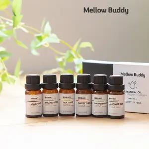 멜로우버디 천연 아로마오일 라벤더 티트리 페퍼민트 에센셜오일 6종세트