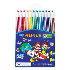 지구 슈퍼 12색 색연필 (샤프식)