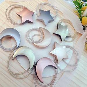 별모양 달모양 자석 커튼집게 커튼타이백 끈