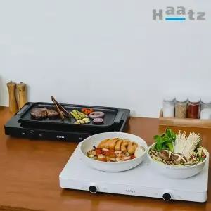 하츠 2구 인덕션 듀얼 플랫 쿠커 블랙, 화이트 CIH-261FK/CIH-262FK