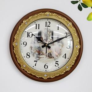 [하이아트]무소음 엔틱 테라스 원형32 벽시계 CHT-1001TA